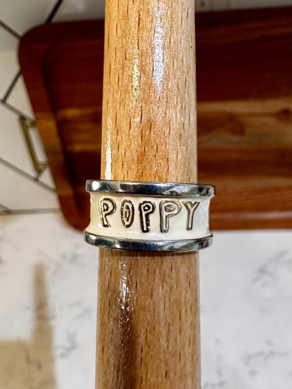 vintage Coach Poppy enamel band ring 2009-2012 preppy casual luxury coquette